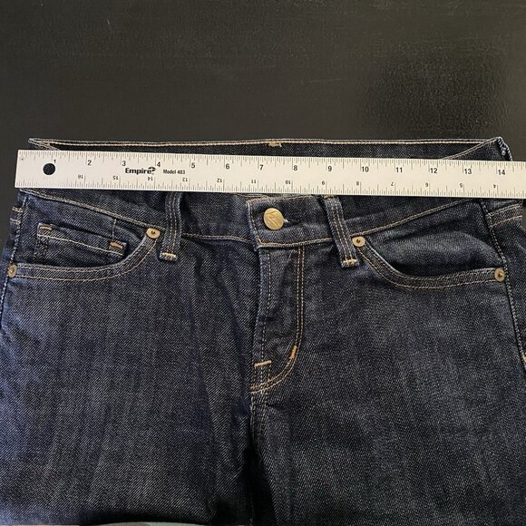 Citizens Of Humanity Jeans Womens 27x28 Dita Petite Bootcut Low Rise Dark Wash - Picture 13 of 16